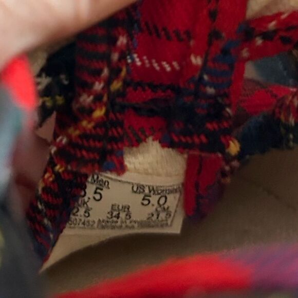 New women's size 5 VANS style 93 Mary Janes red black plaid Rare - Picture 8 of 9